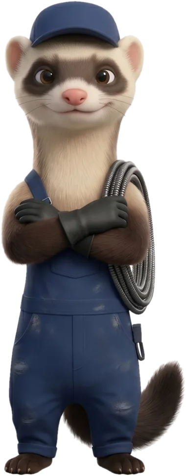 Le furet, mascotte de Point Débouchage