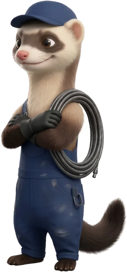 Le furet, mascotte de Point Débouchage