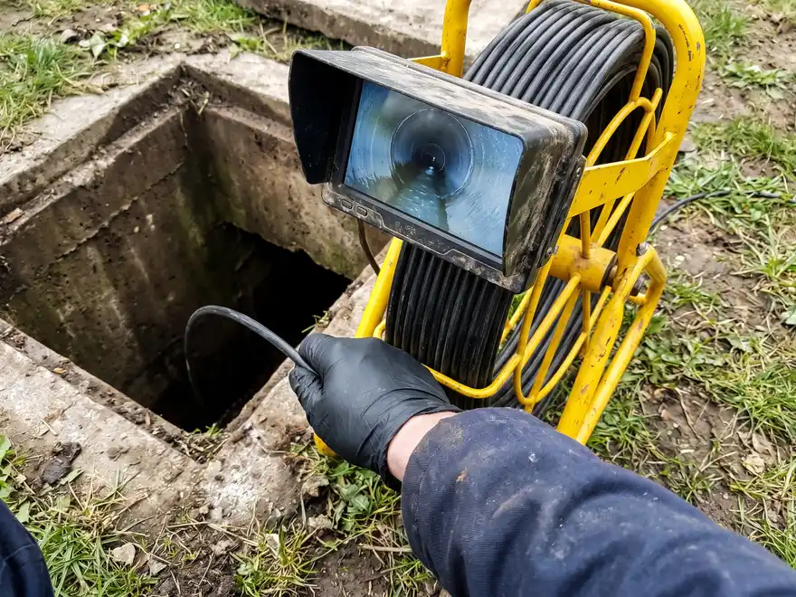 Débouchage canalisation Paris 2e (75002) : contrôle à la caméra après débouchage, regard du jardin (illustration)